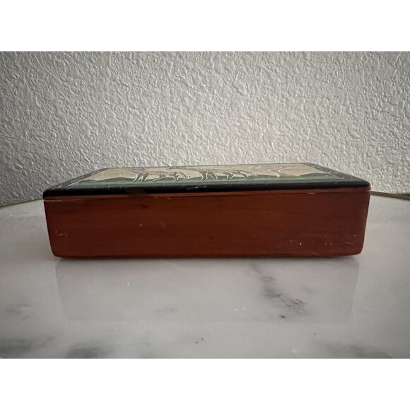 Trinket Dish Stash Box Hand Carved Hand Painted Kisii Soapstone Made In Kenya - Picture 4 of 7